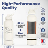 Water Bottle with Detachable Dog Bowl - Dog Mom