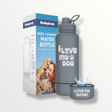 Water Bottle with Detachable Dog Bowl - I Love my Dog