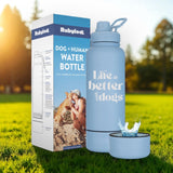 Water Bottle with Detachable Dog Bowl - Life is Better with Dogs